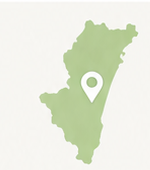 宮崎県内全域対応を示す地図